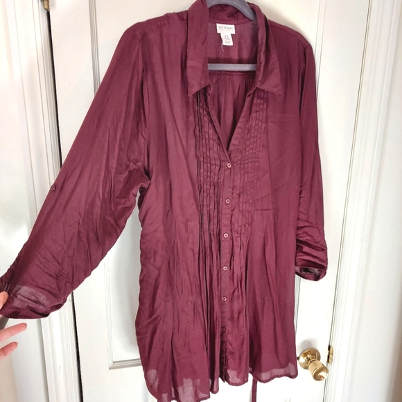 Tieback Maternity Blouse - Picture 3 of 7